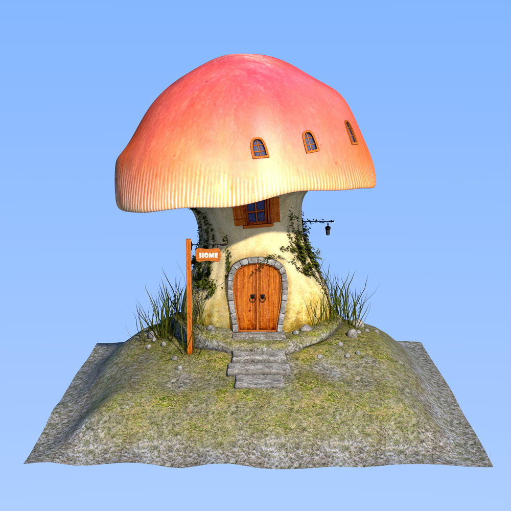Real mushroom house for Daz Studio by N/A