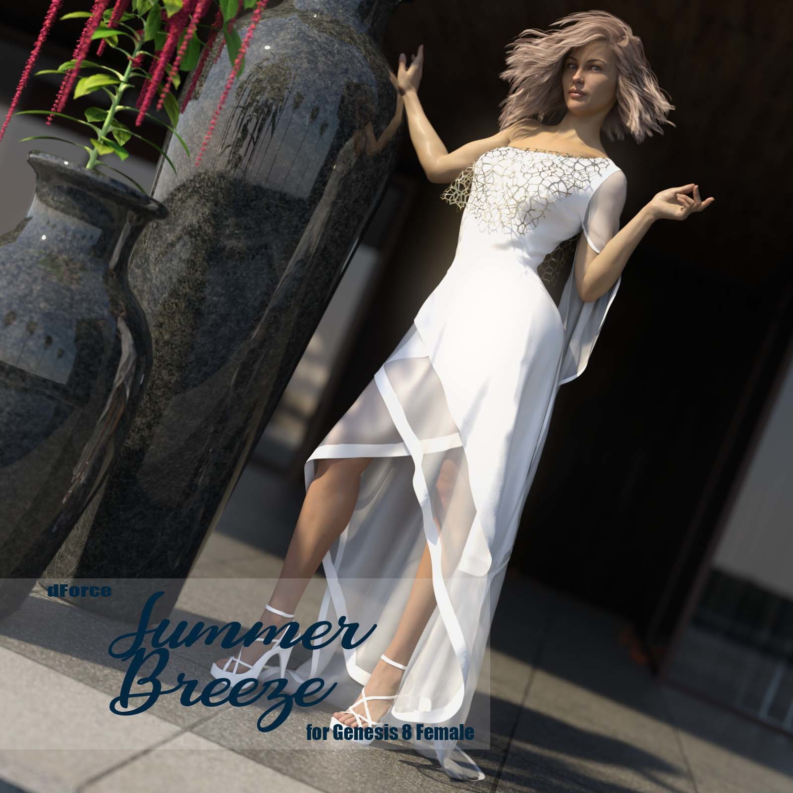 dForce Summer Breeze Dress for Genesis 8 Female by N/A