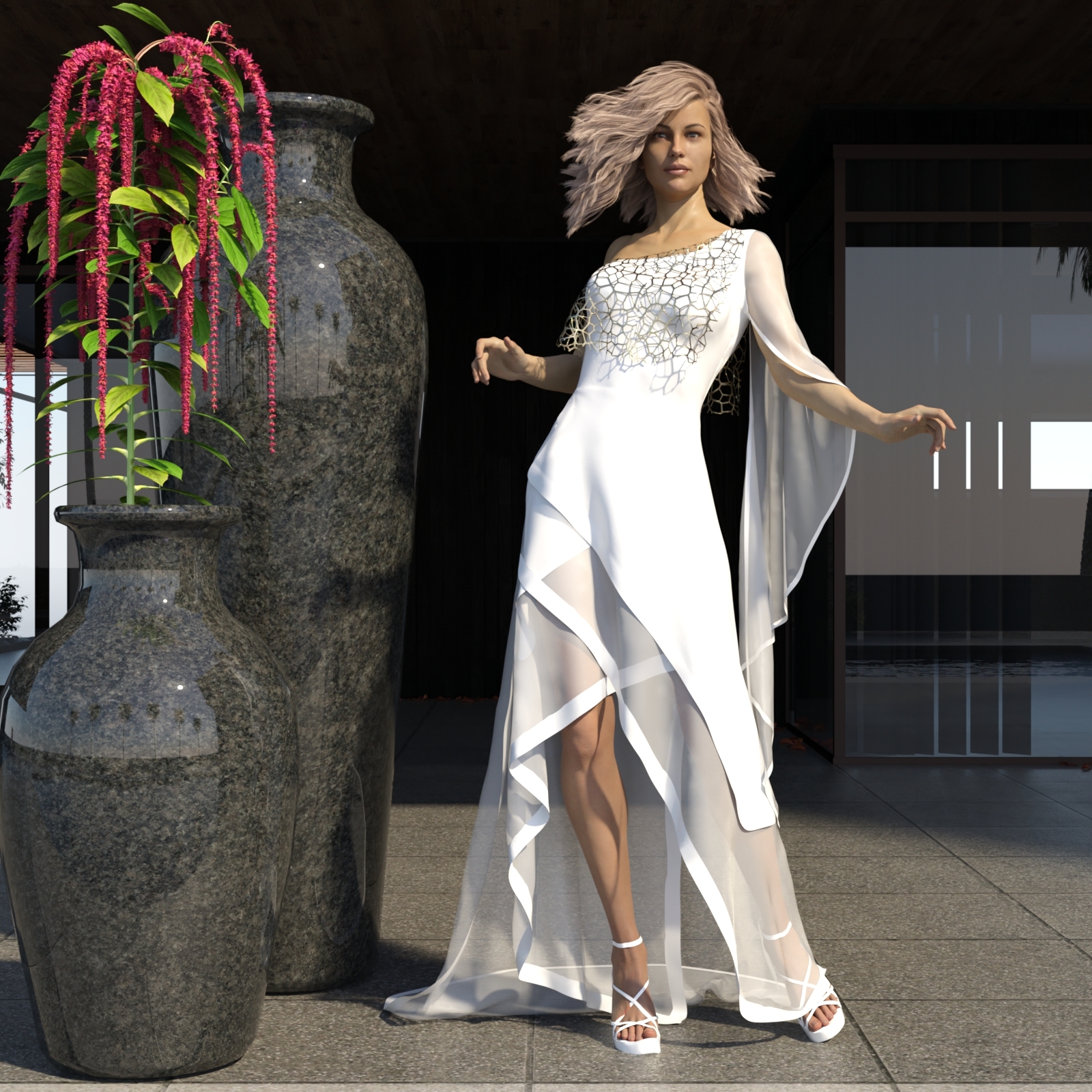 dForce Summer Breeze Dress for Genesis 8 Female by N/A