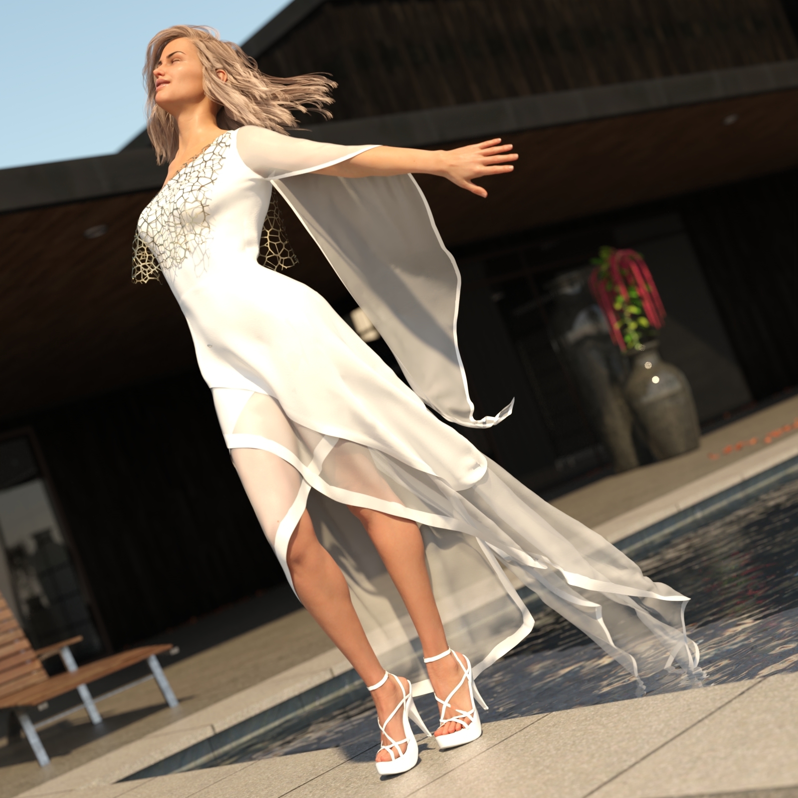 dForce Summer Breeze Dress for Genesis 8 Female by N/A