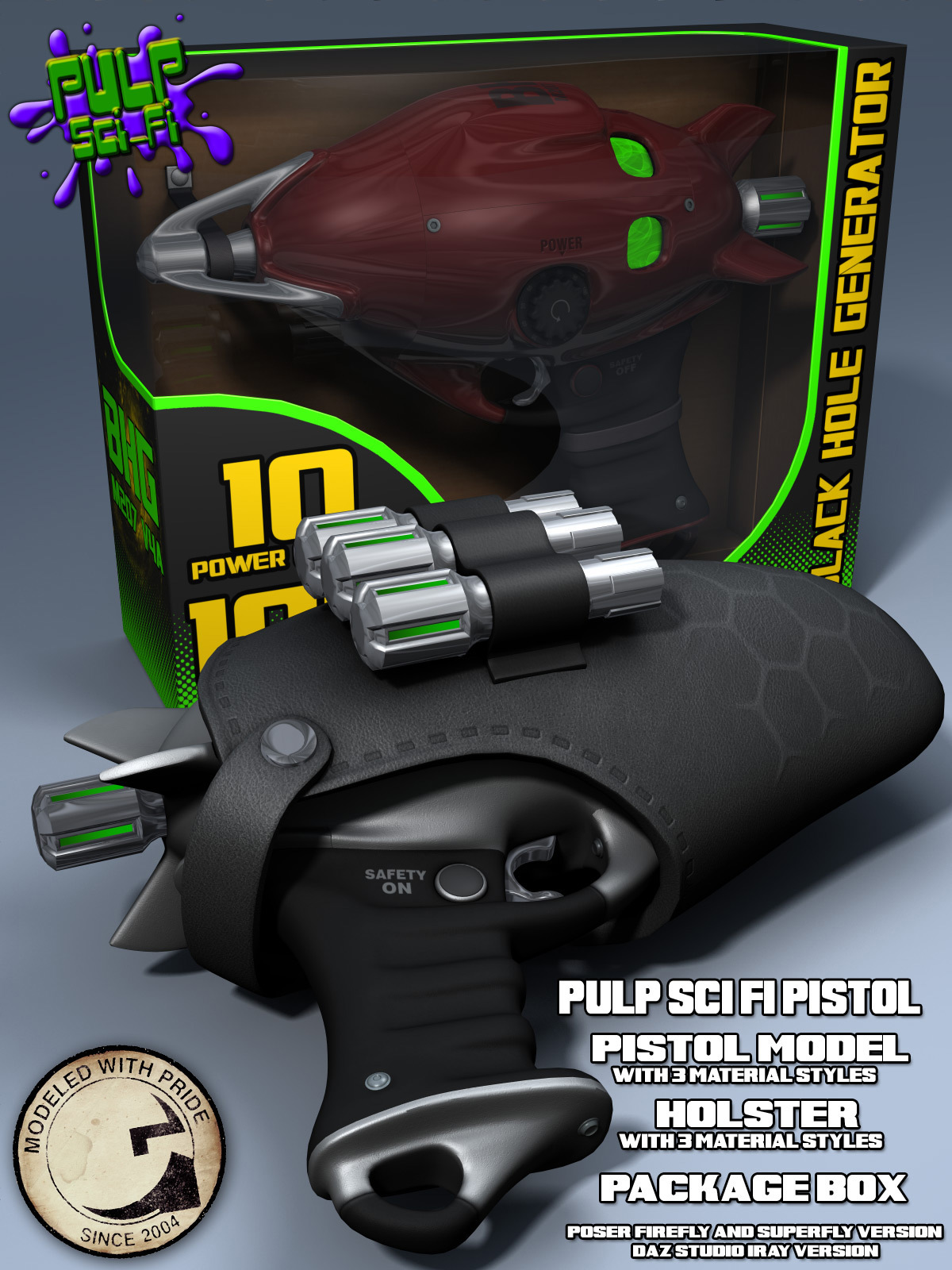 Pulp SciFi Pistol for Poser and DS by N/A