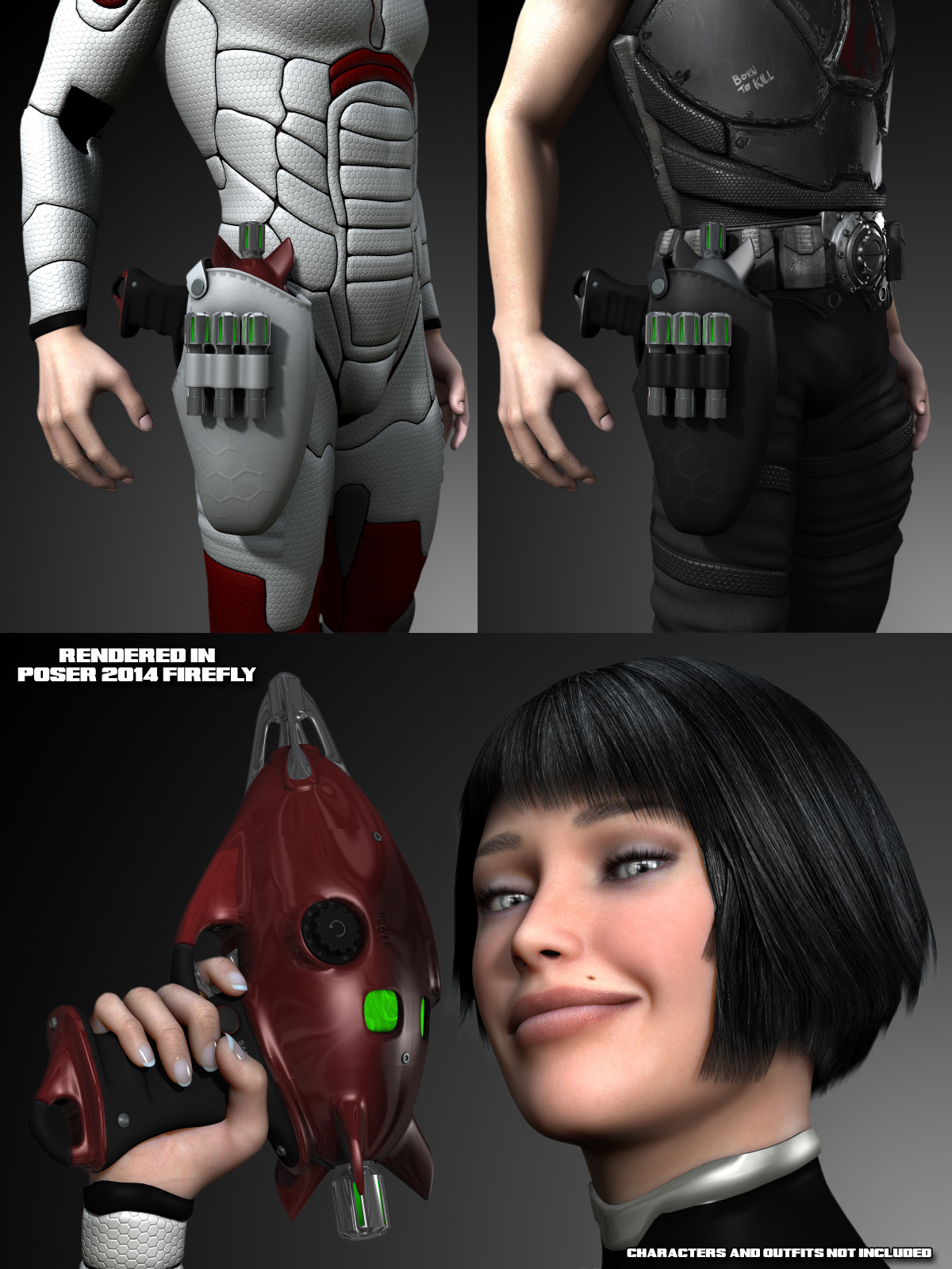 Pulp SciFi Pistol for Poser and DS by N/A