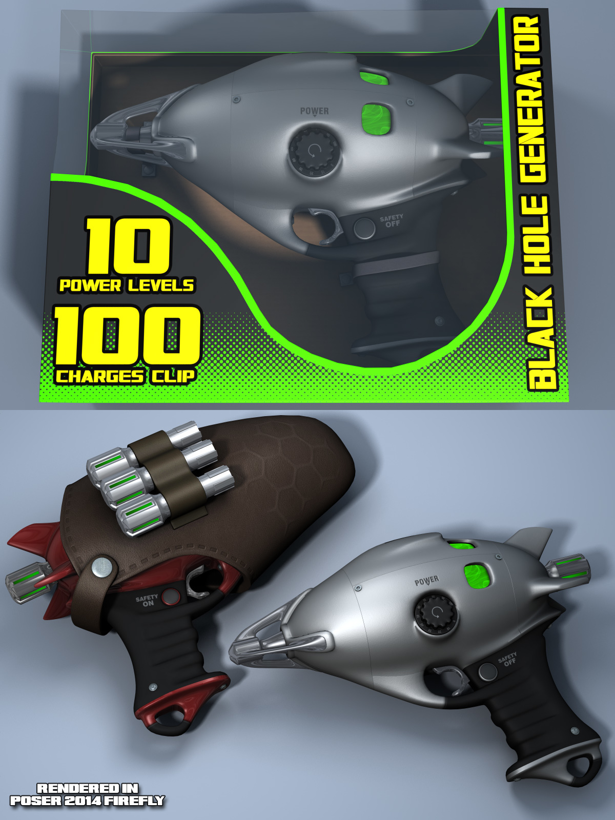 Pulp SciFi Pistol for Poser and DS by N/A