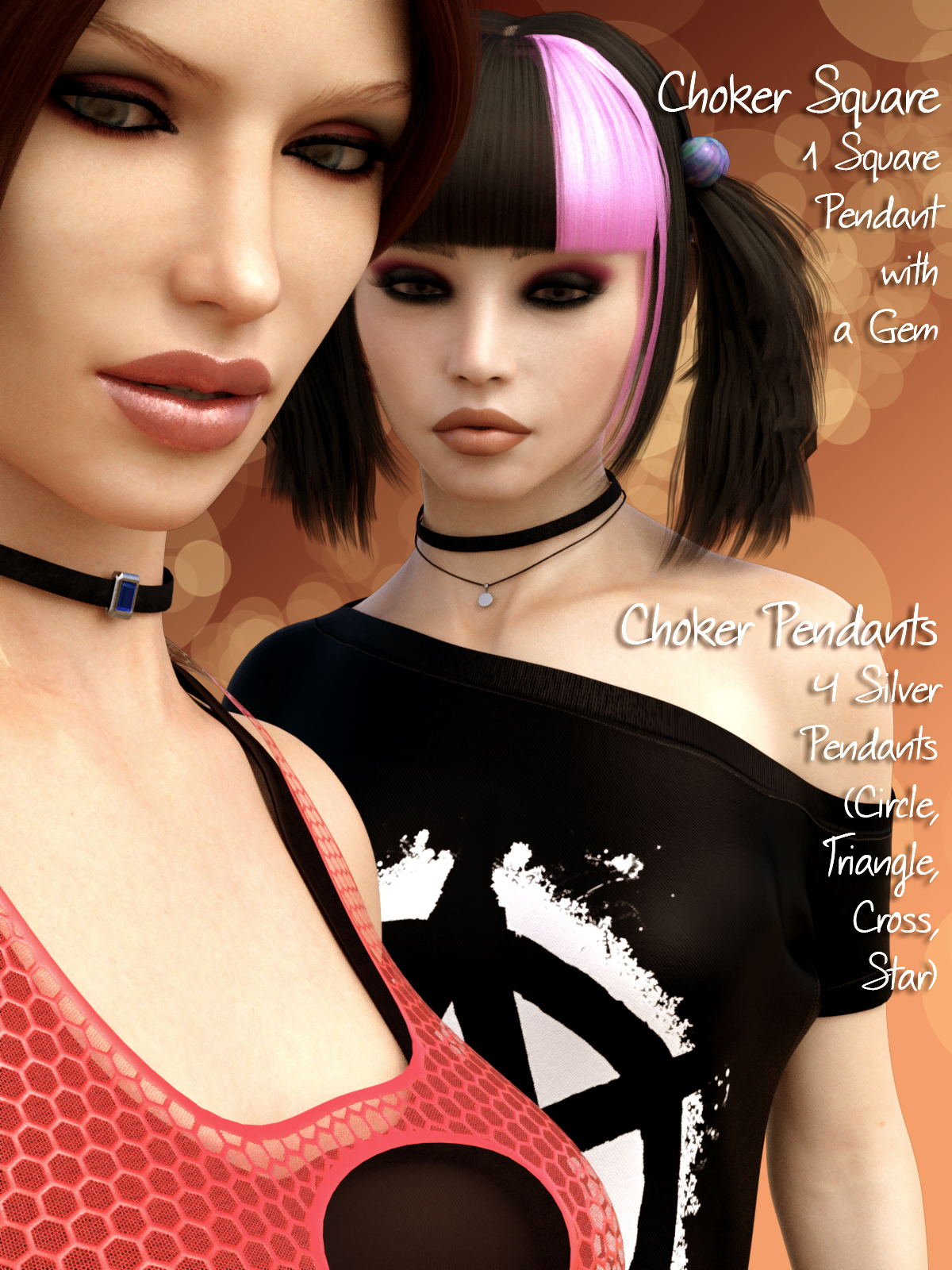 Decent Chokers for Genesis 8 Female by N/A