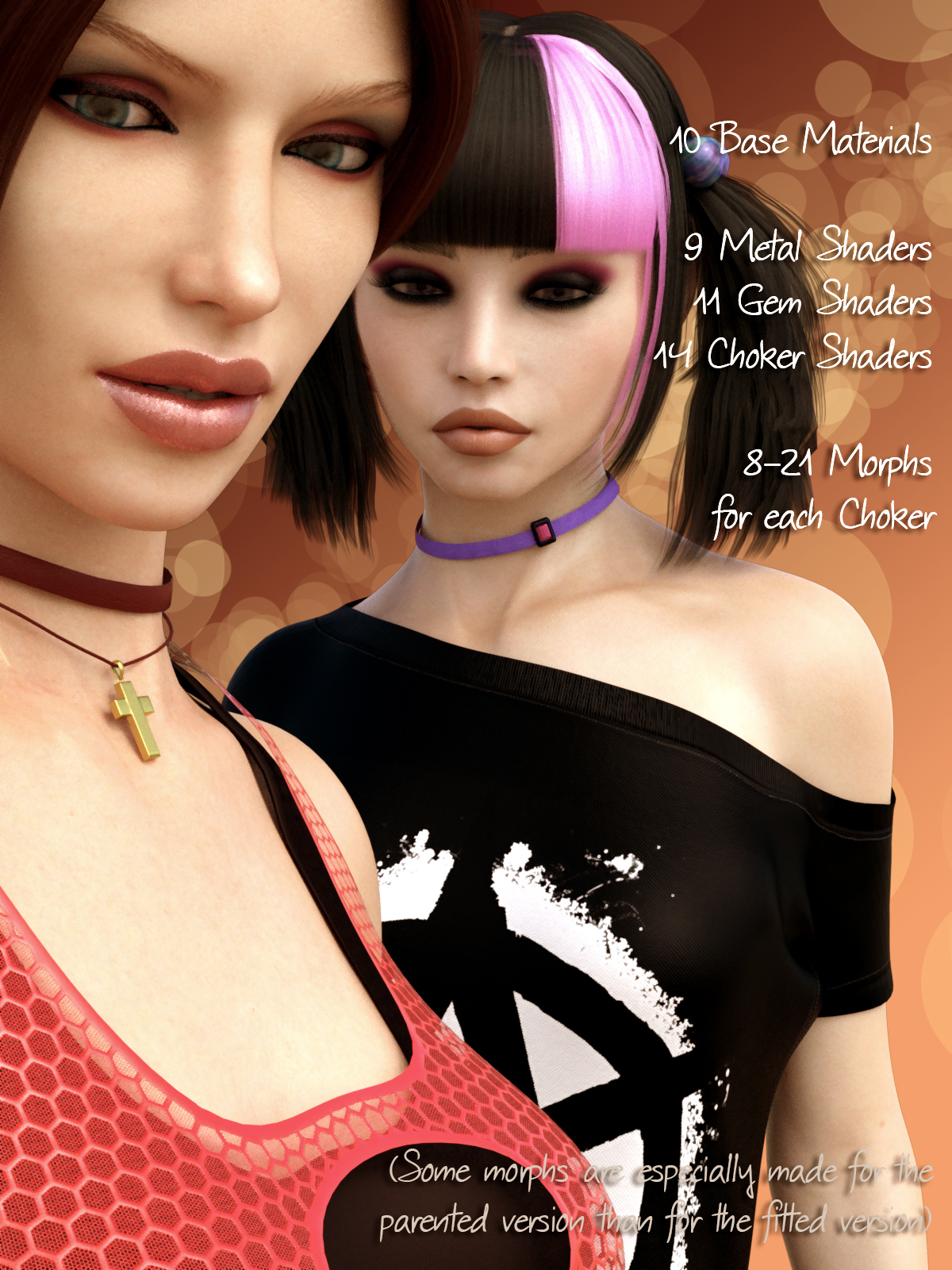 Decent Chokers for Genesis 8 Female by N/A