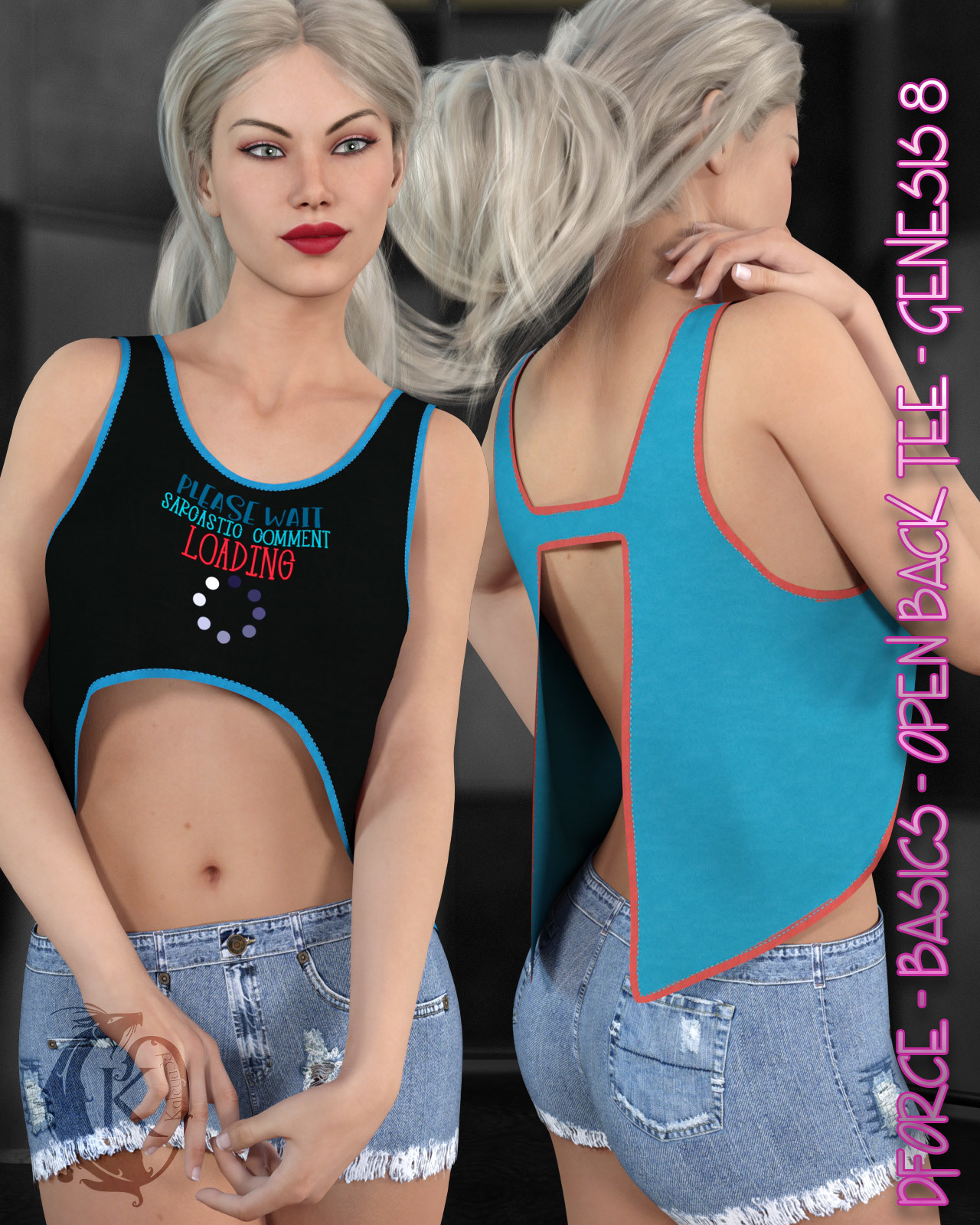 dforce - Basics - Open Back Tee - Genesis 8 by N/A