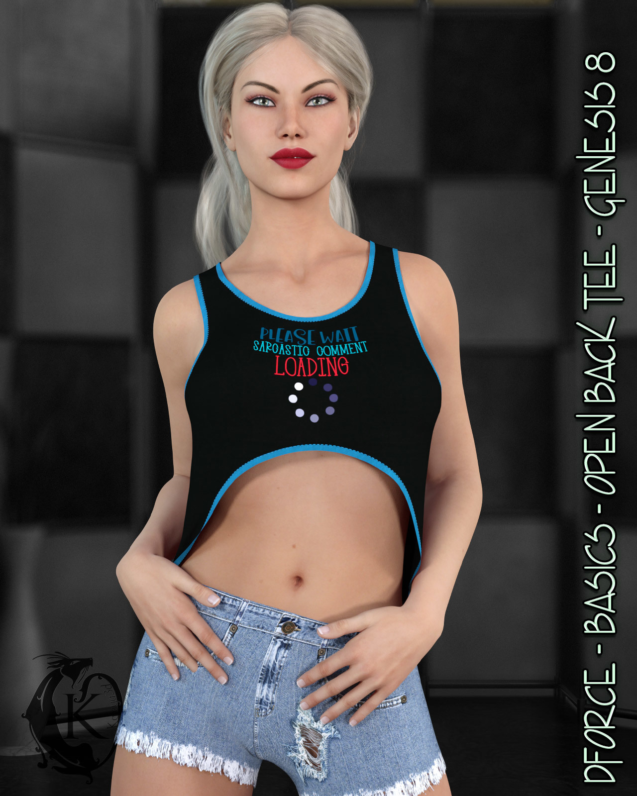 dforce - Basics - Open Back Tee - Genesis 8 by N/A