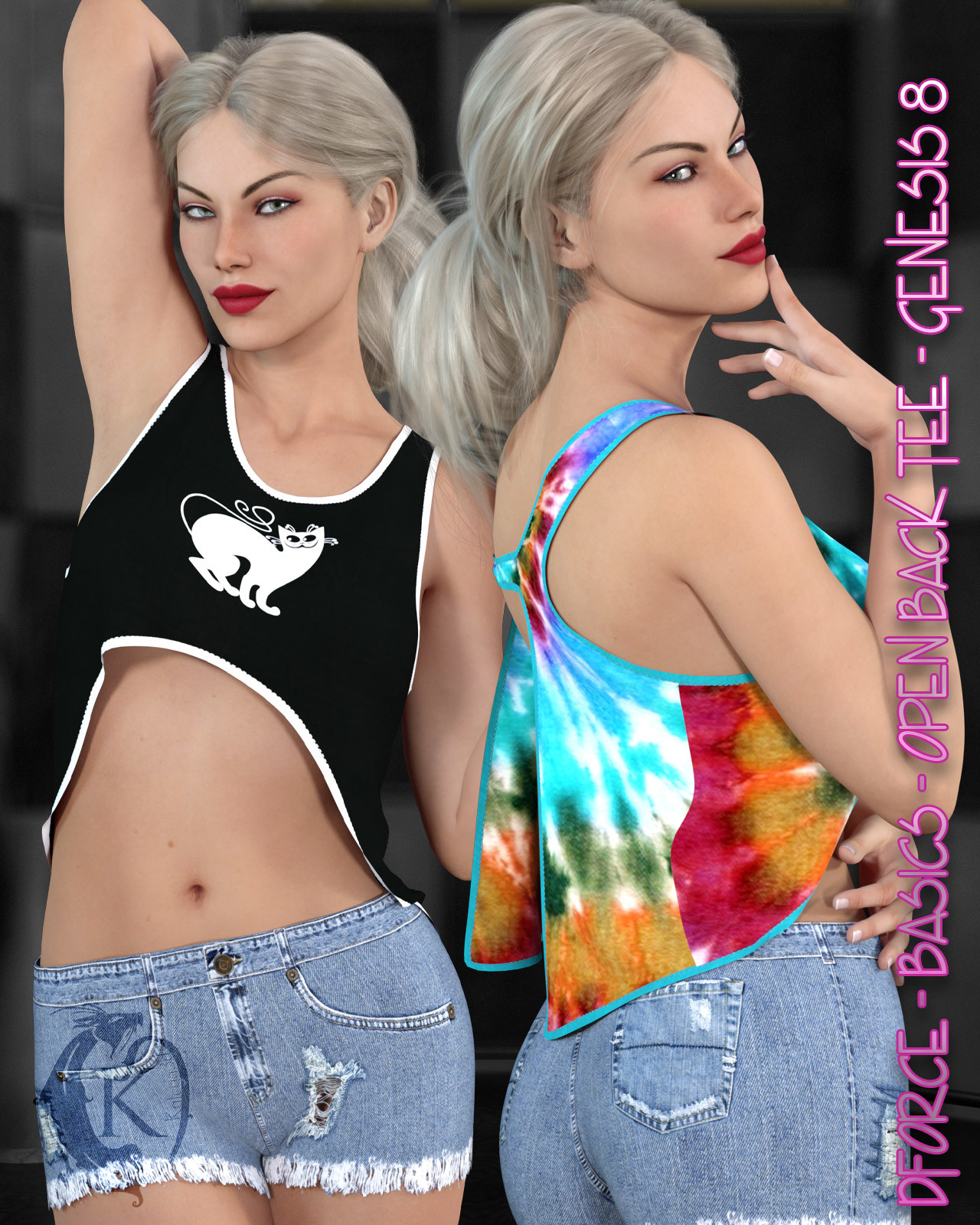 dforce - Basics - Open Back Tee - Genesis 8 by N/A