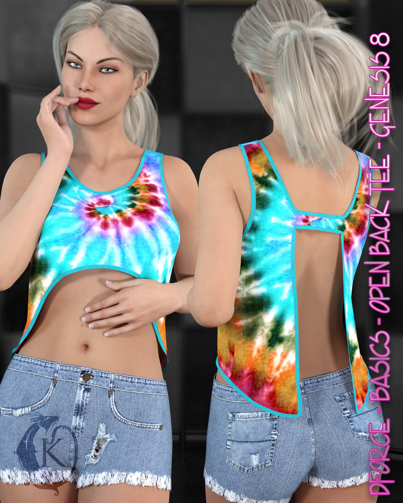 dforce - Basics - Open Back Tee - Genesis 8 by N/A