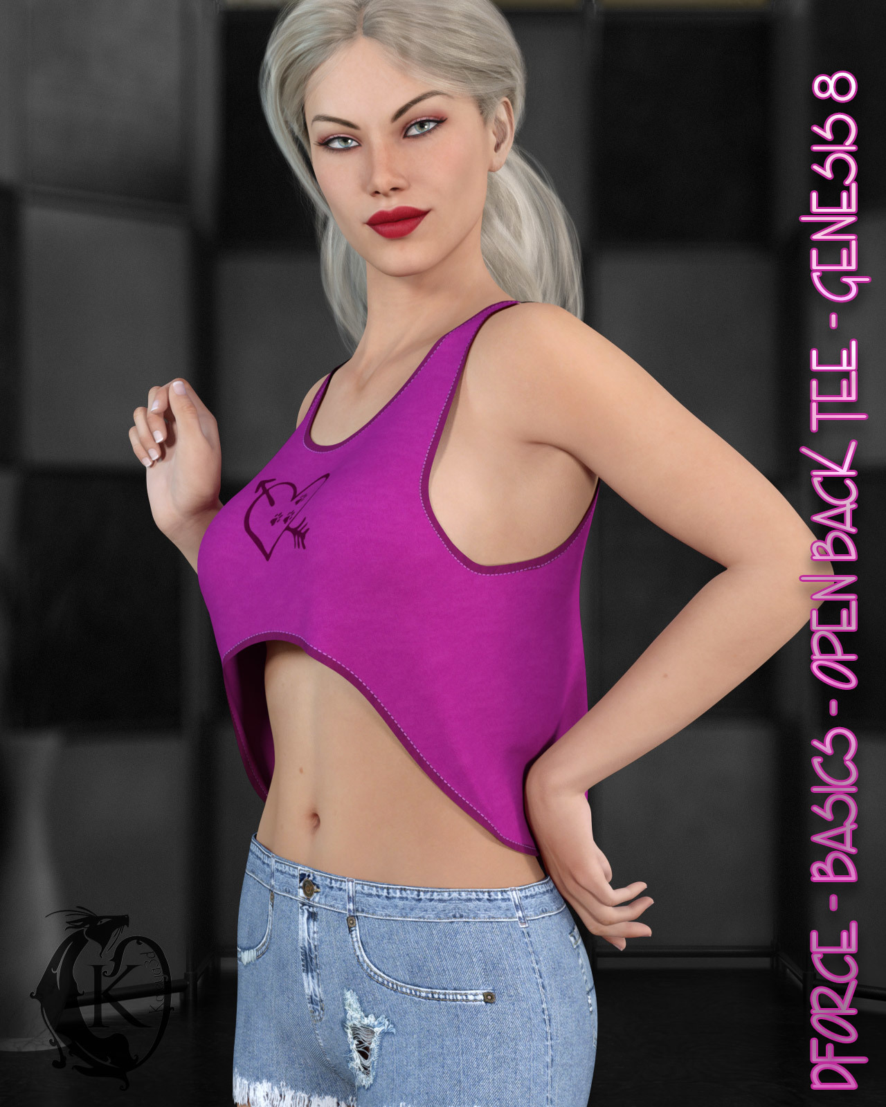 dforce - Basics - Open Back Tee - Genesis 8 by N/A
