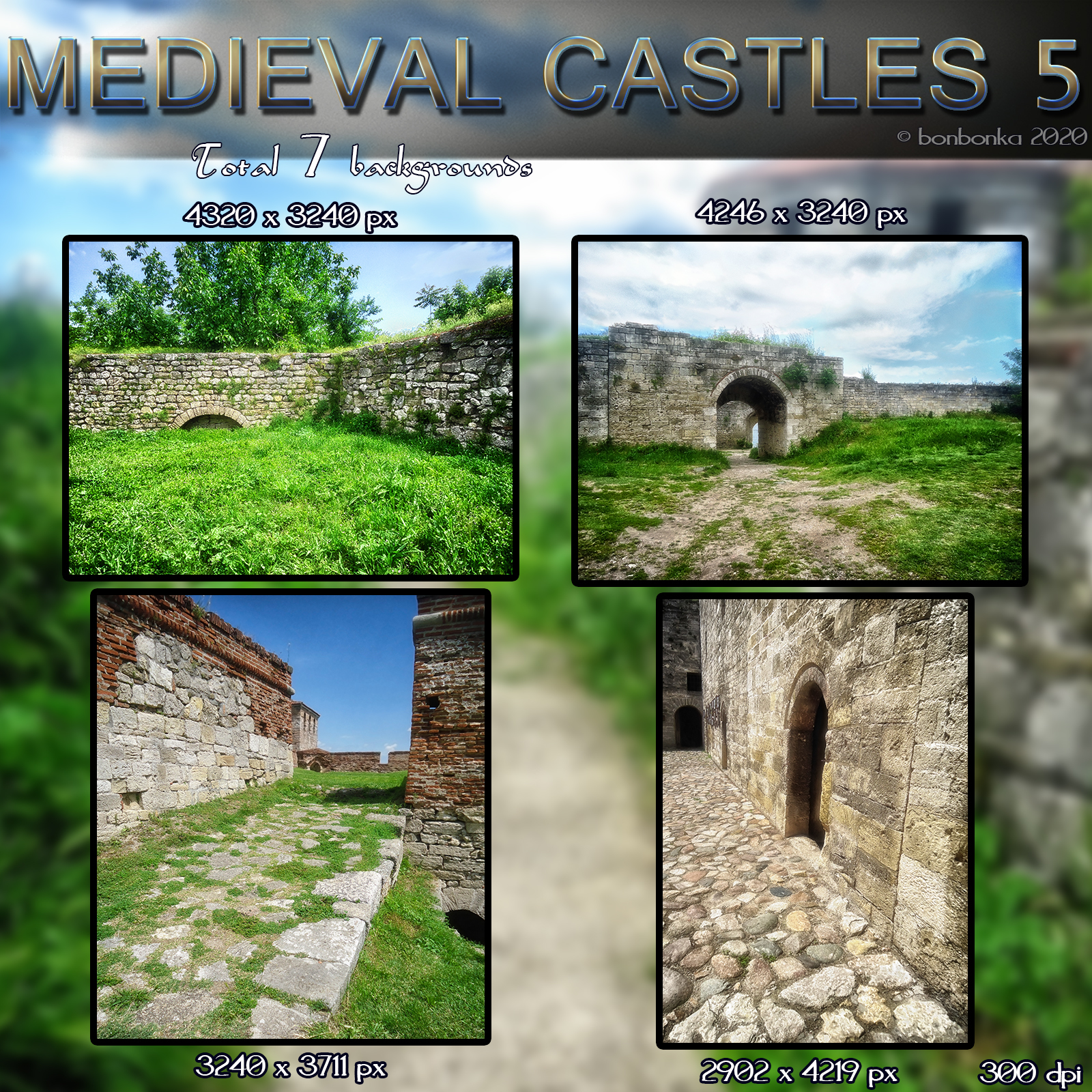 Medieval Castles 5 - 2D backgrounds by N/A