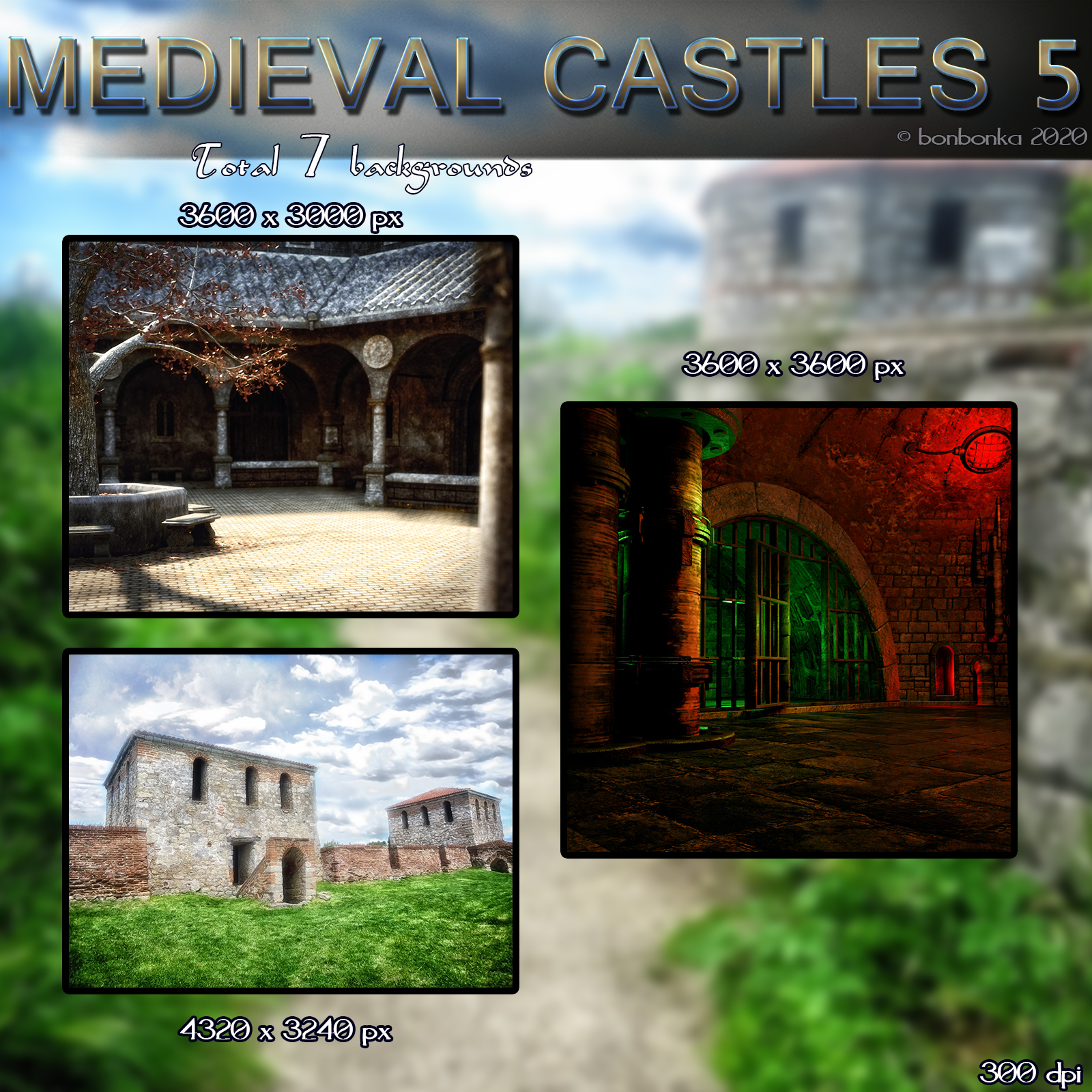 Medieval Castles 5 - 2D backgrounds by N/A