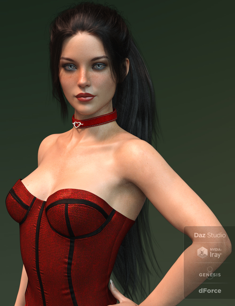 X-Fashion Sugar Corset for Genesis 8 Female(s) by N/A