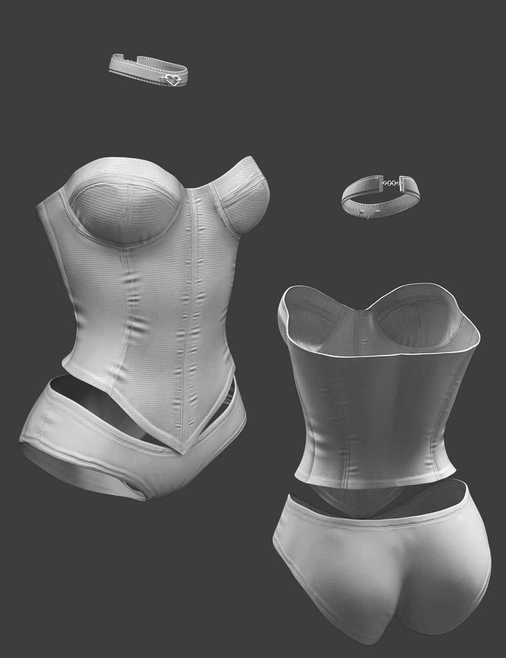 X-Fashion Sugar Corset for Genesis 8 Female(s) by N/A