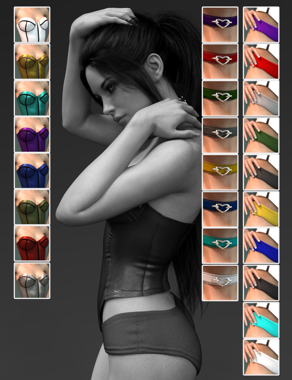 X-Fashion Sugar Corset for Genesis 8 Female(s) by N/A