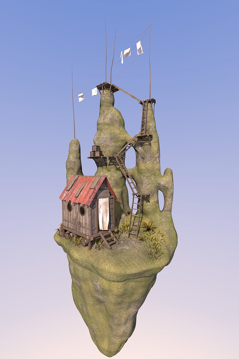Inhabited island for Daz Studio by N/A