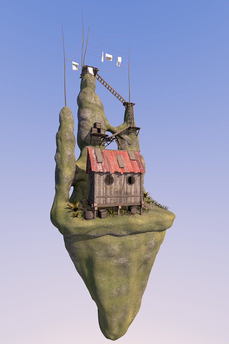 Inhabited island for Daz Studio by N/A