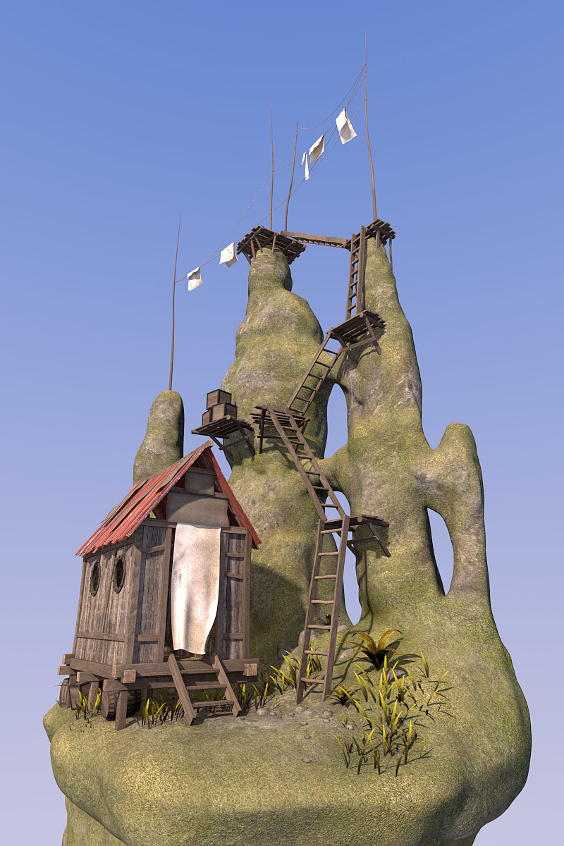 Inhabited island for Daz Studio by N/A