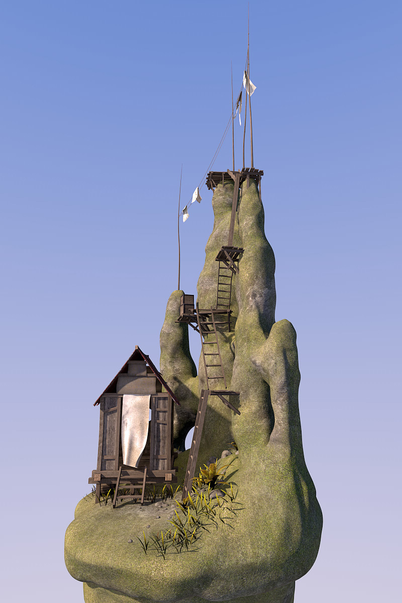 Inhabited island for Daz Studio by N/A