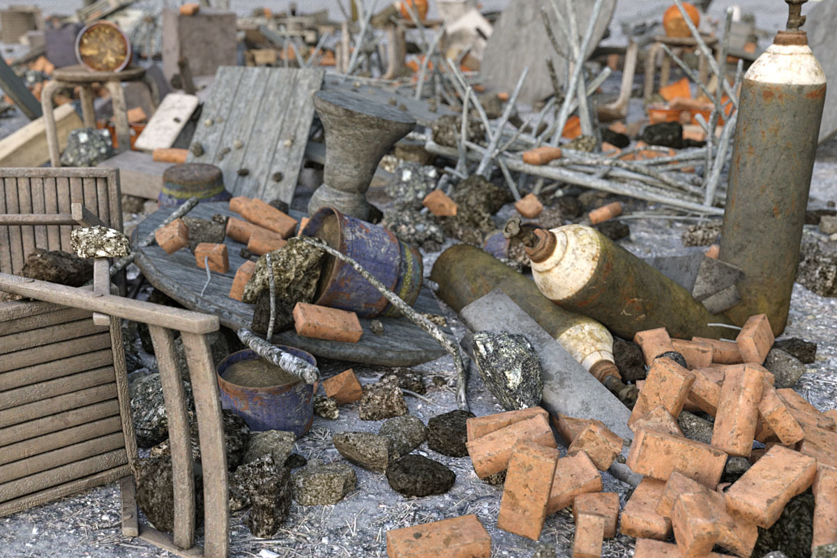 3D Scenery: Trash Piles by N/A