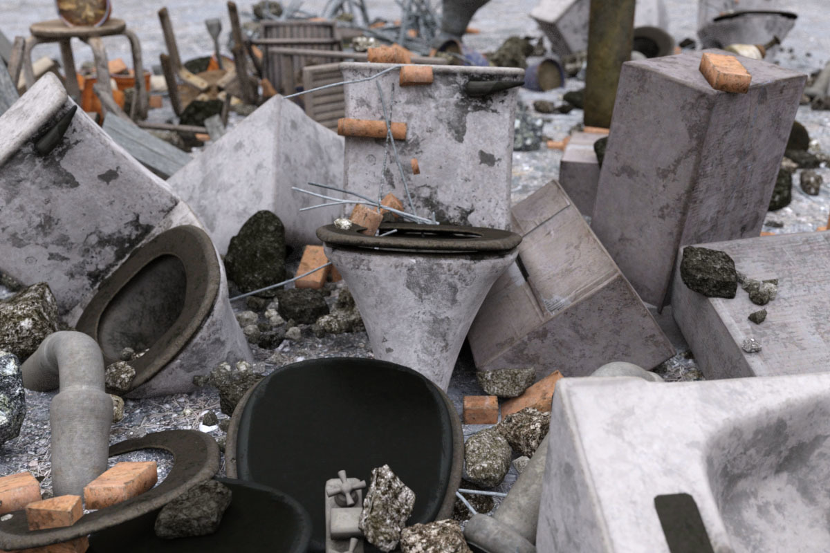 3D Scenery: Trash Piles by N/A