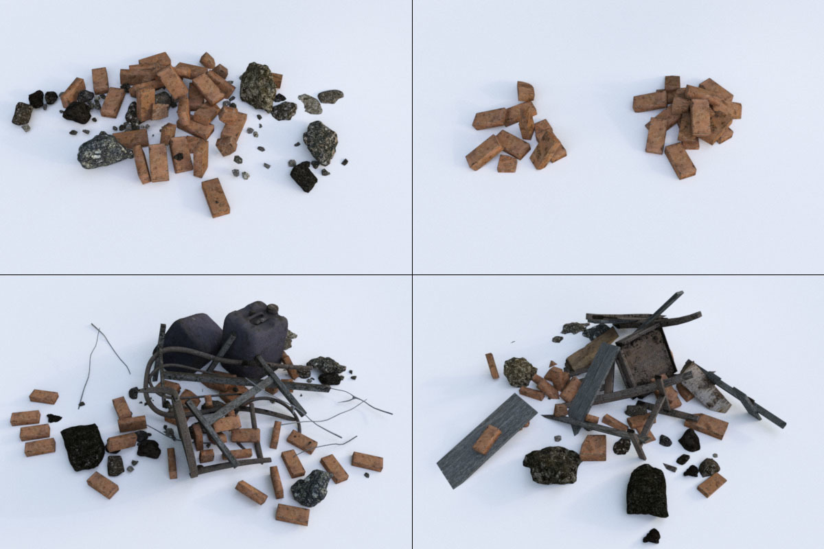 3D Scenery: Trash Piles by N/A