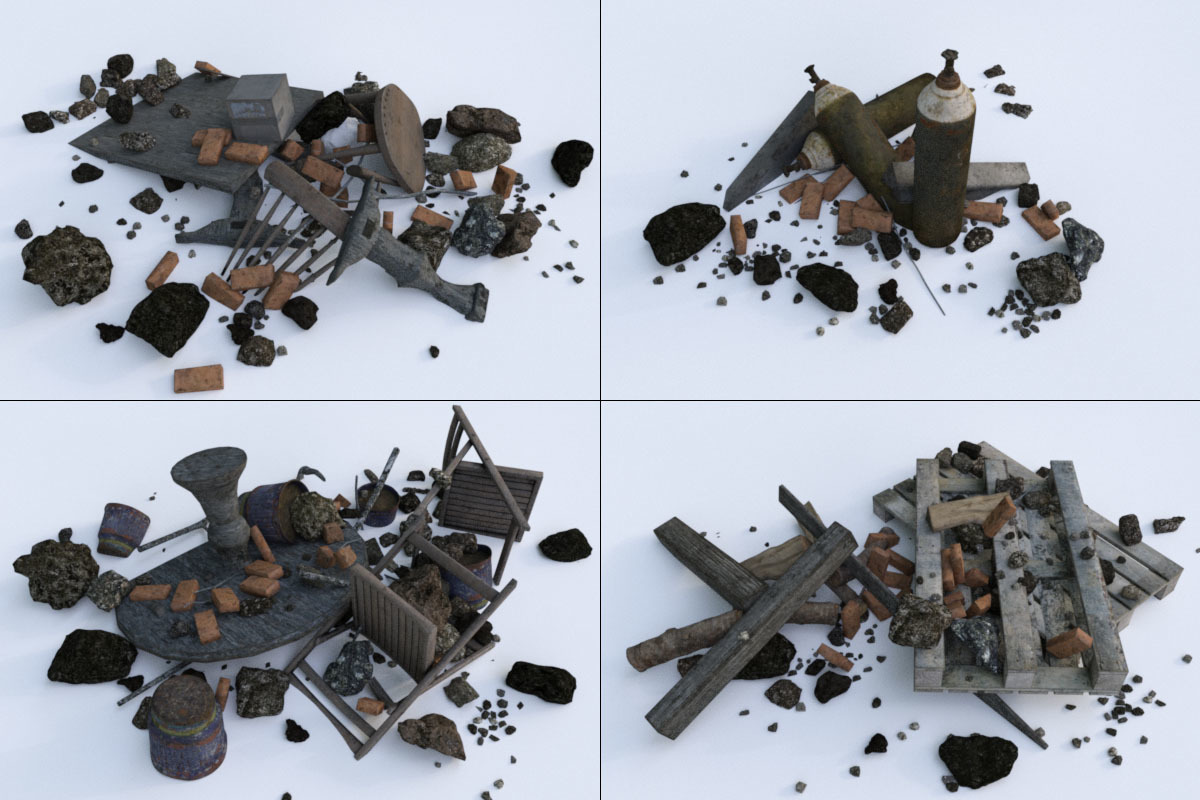 3D Scenery: Trash Piles by N/A