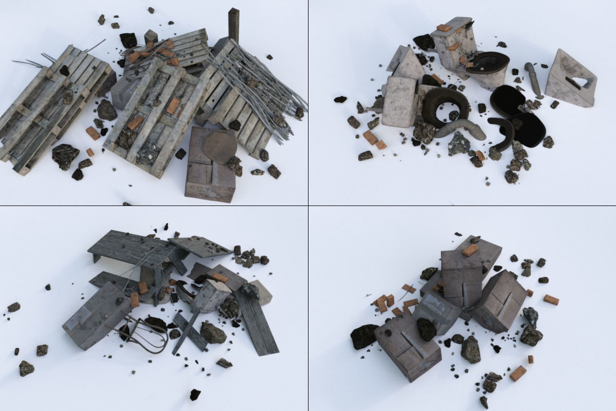3D Scenery: Trash Piles by N/A