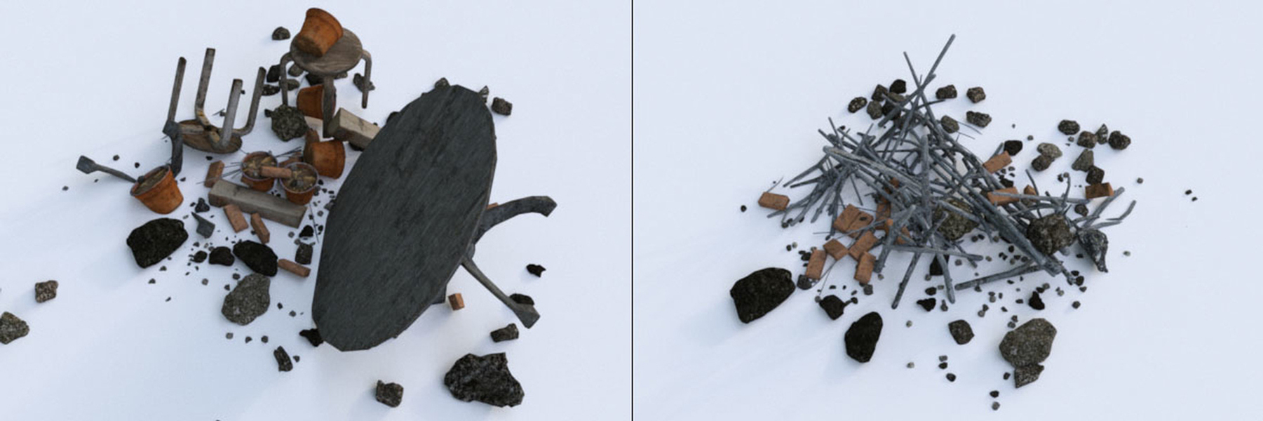 3D Scenery: Trash Piles by N/A