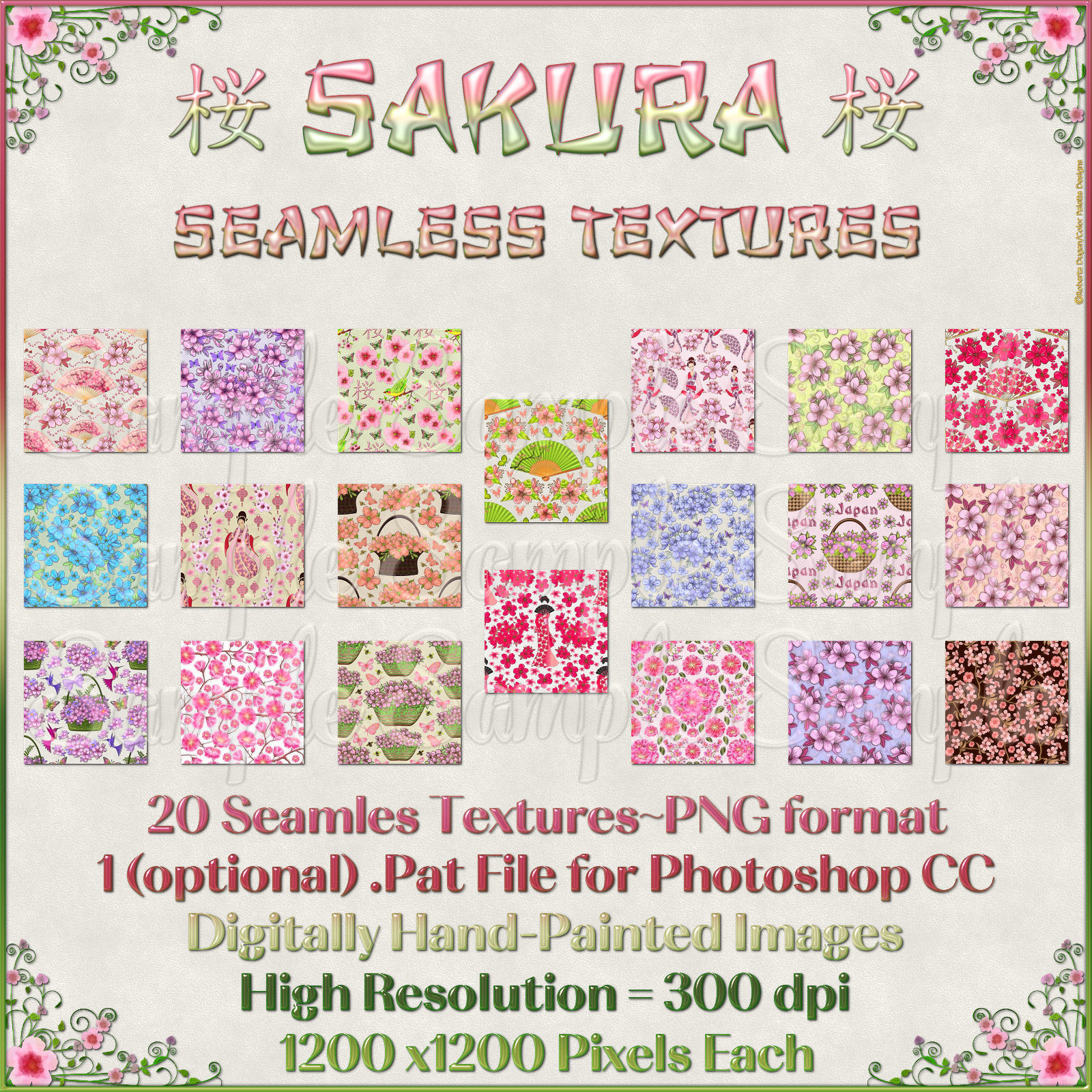 SAKURA Seamless Textures by N/A