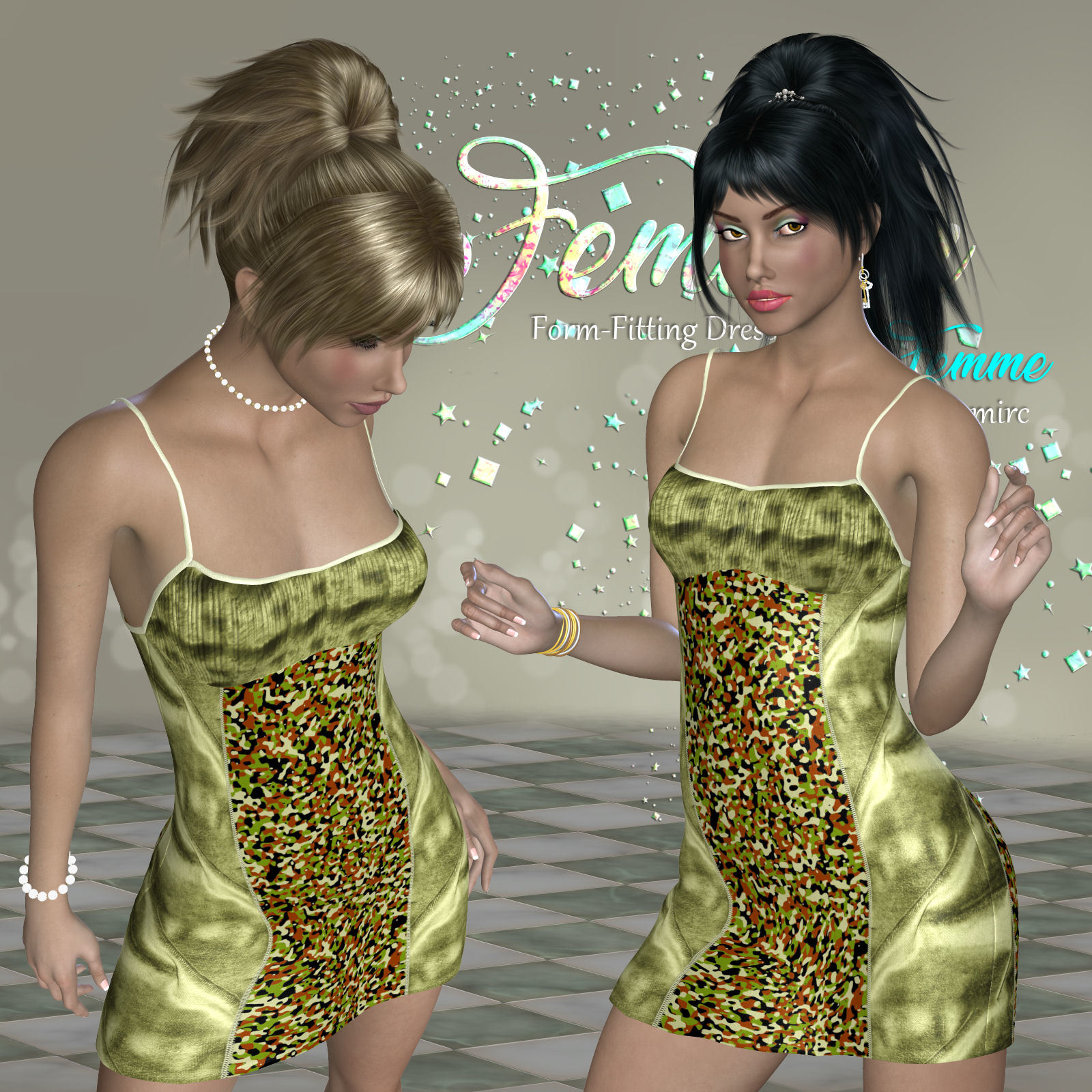 DA-Femenin Form-Fitting Dress by N/A