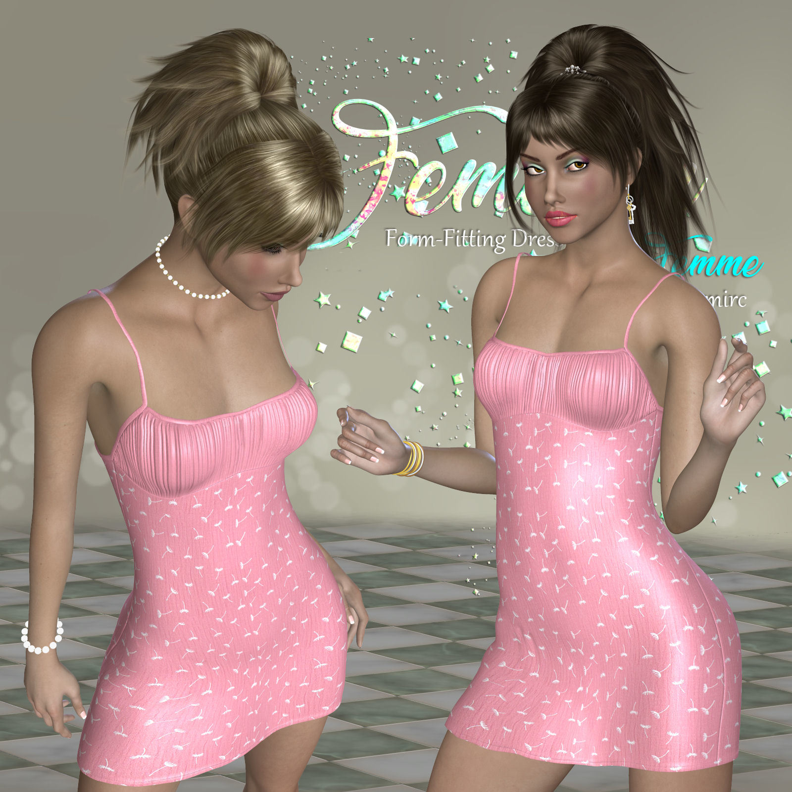 DA-Femenin Form-Fitting Dress by N/A