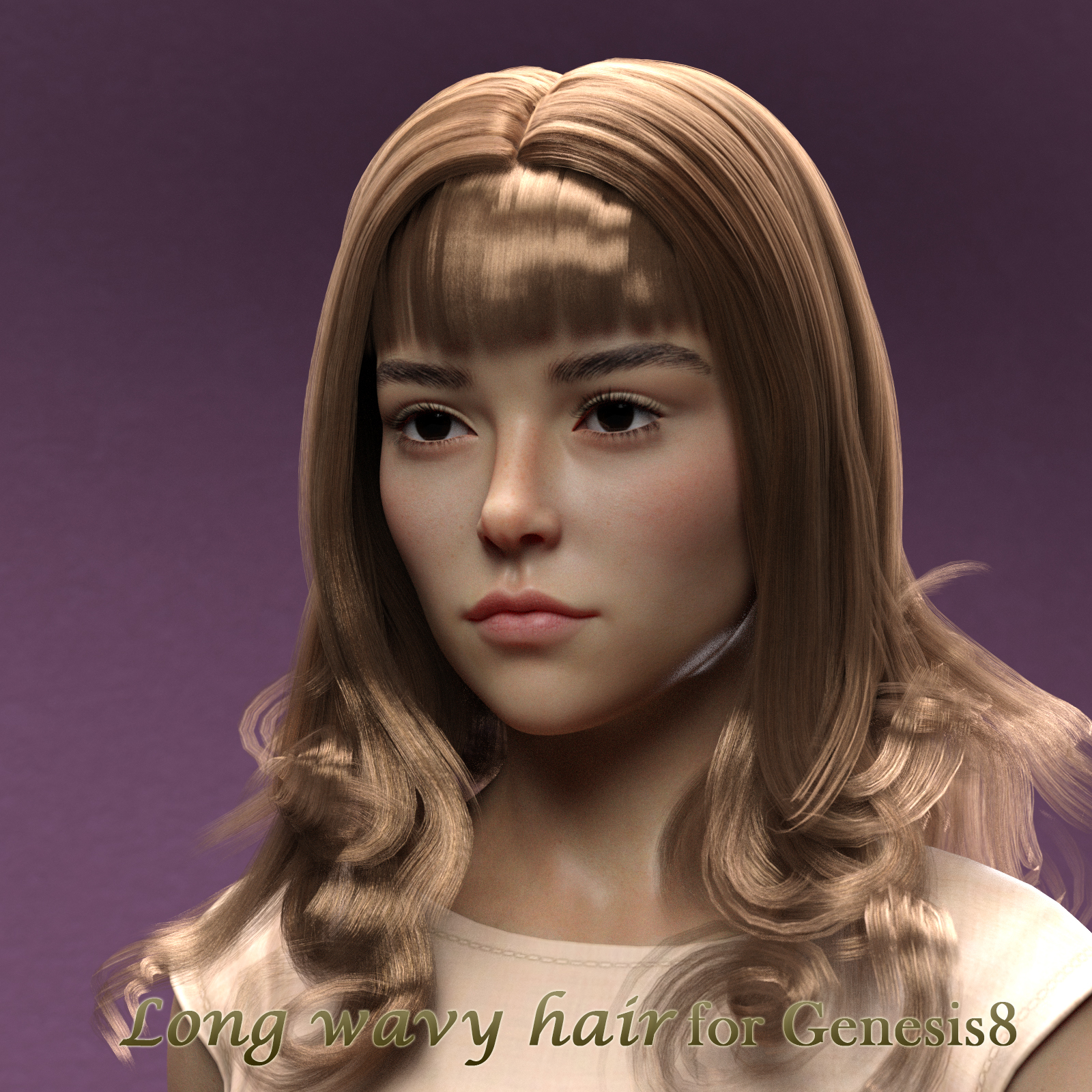 Long wavy hairforGenesis8Females by N/A