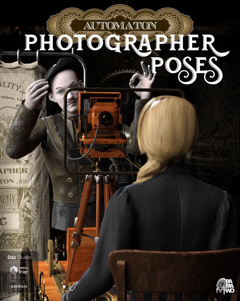 Photographer Automaton Poses for Daz Studio by N/A