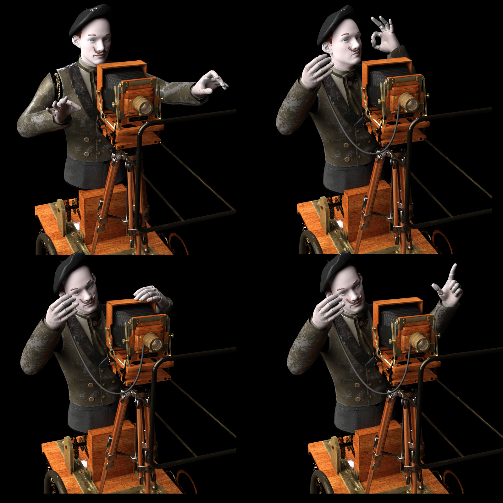 Photographer Automaton Poses for Daz Studio by N/A
