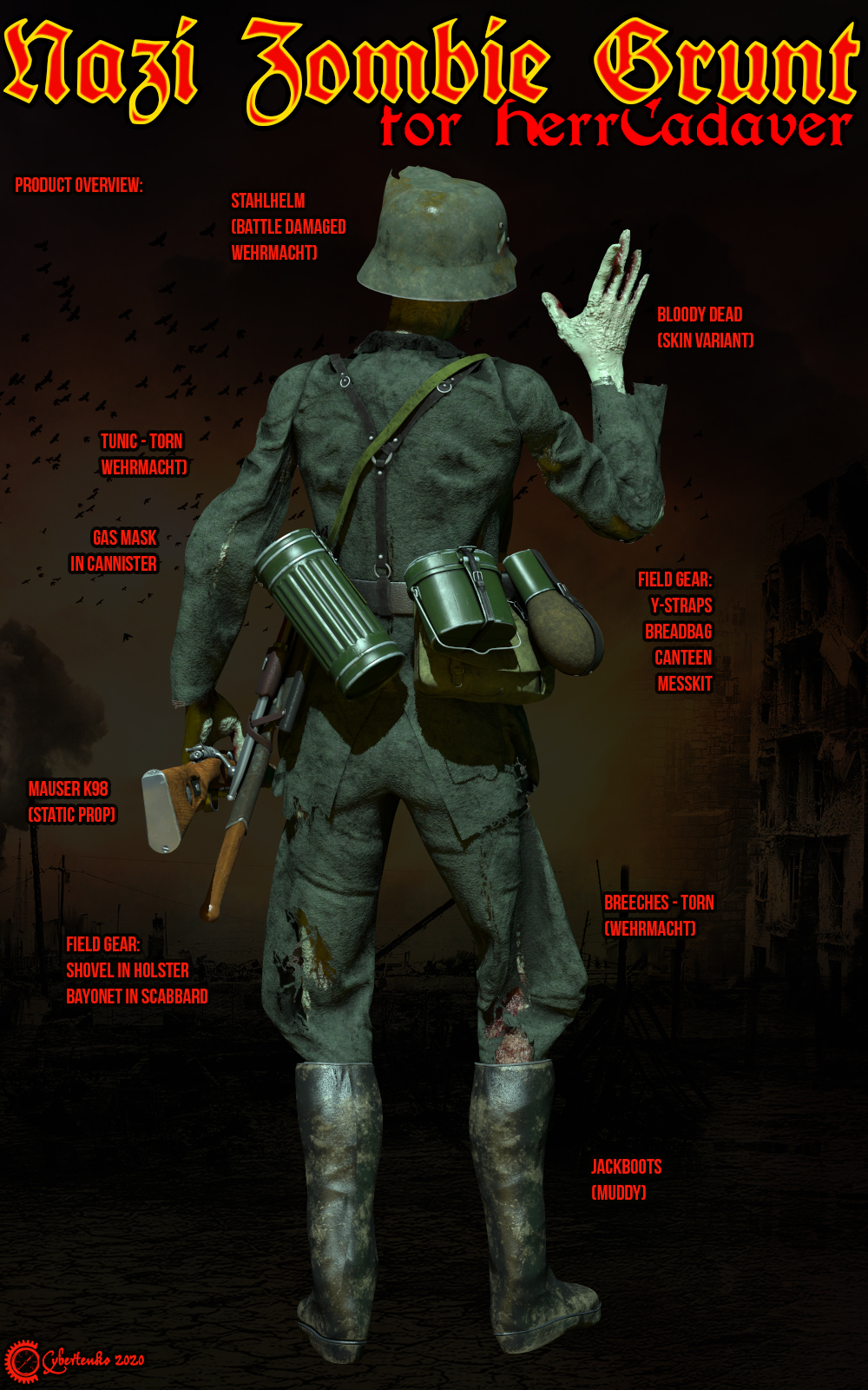 Nazi Zombie Grunt for HerrCadaver by N/A