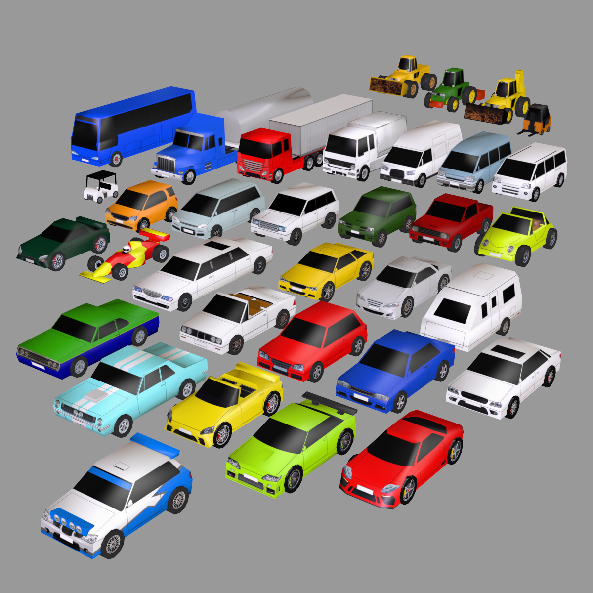 Super Low Poly Vehicles - Extended License by N/A