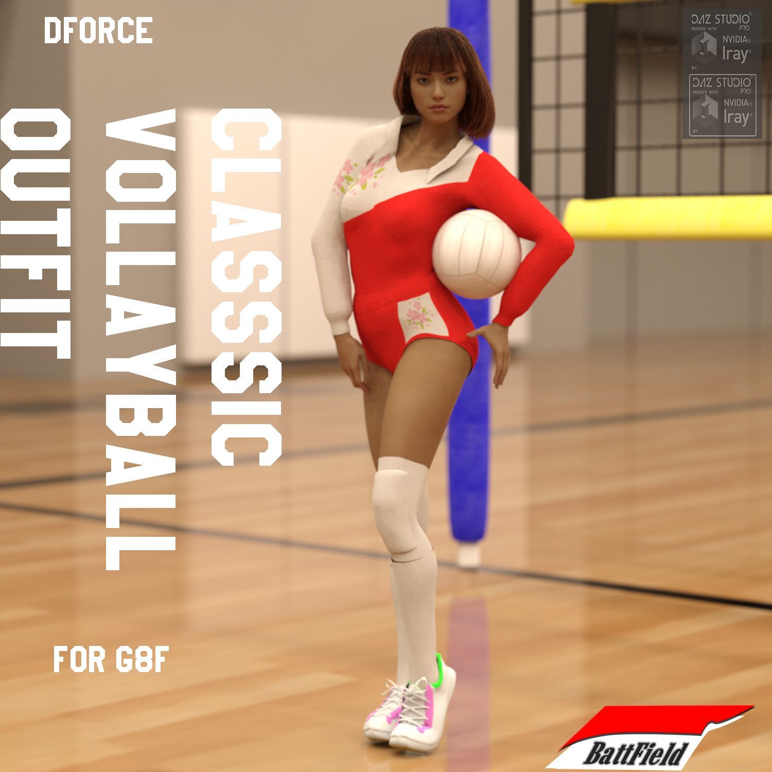 dForce Classic Vollayball Outfit for G8F by N/A