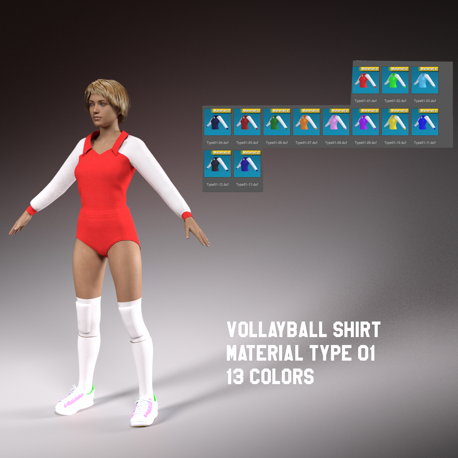 dForce Classic Vollayball Outfit for G8F by N/A
