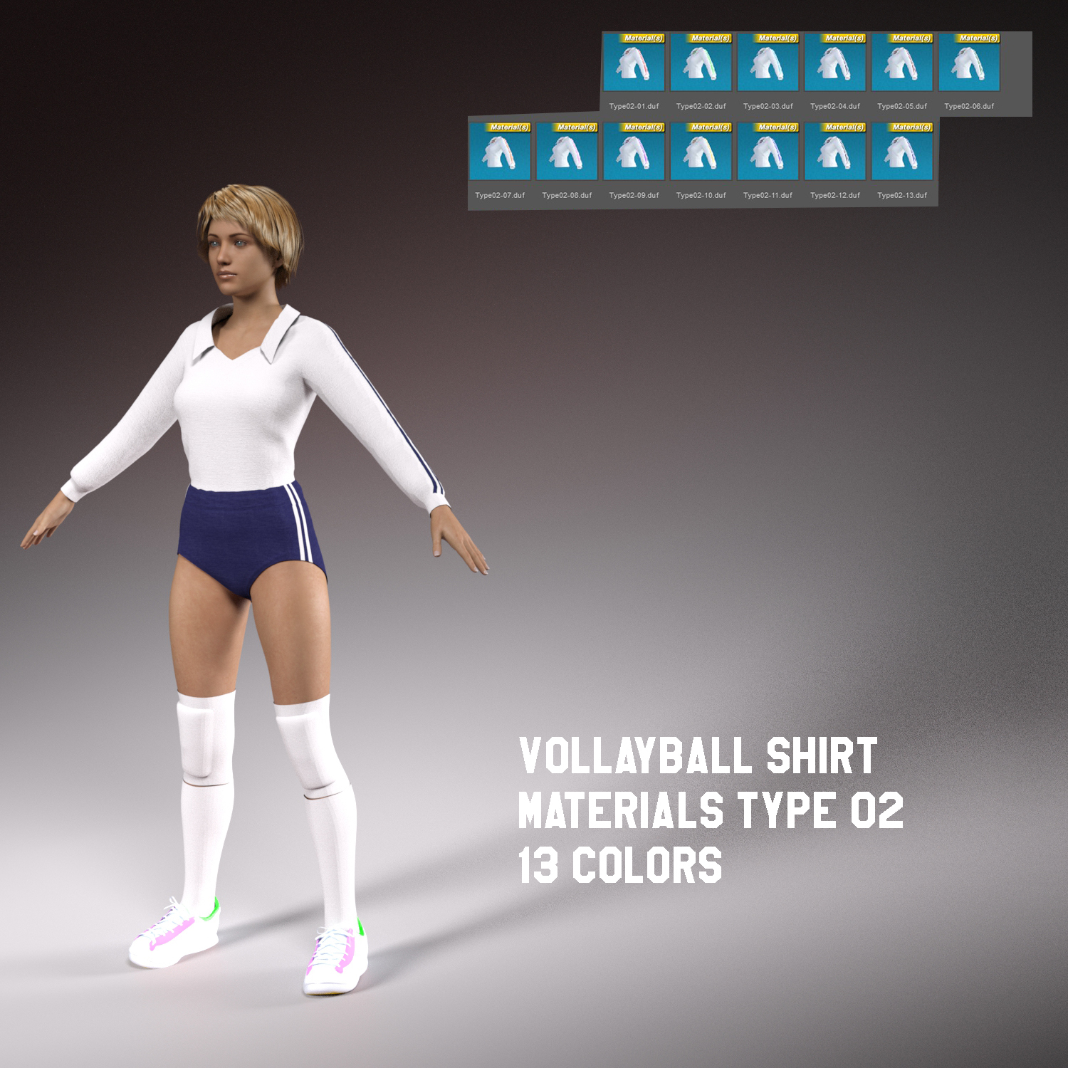 dForce Classic Vollayball Outfit for G8F by N/A