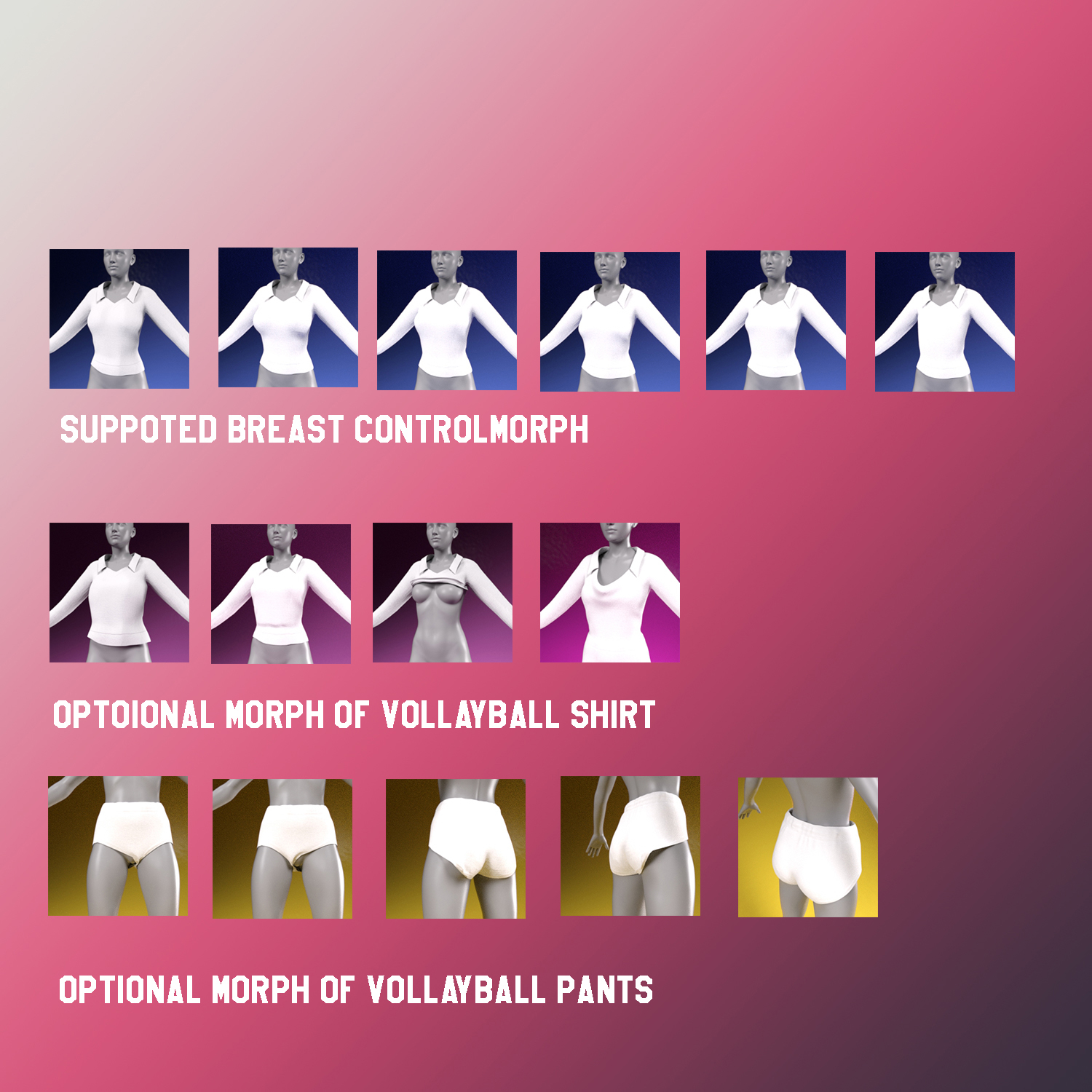 dForce Classic Vollayball Outfit for G8F by N/A