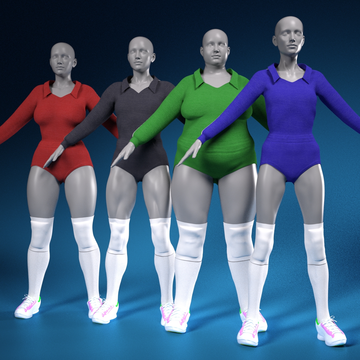 dForce Classic Vollayball Outfit for G8F by N/A