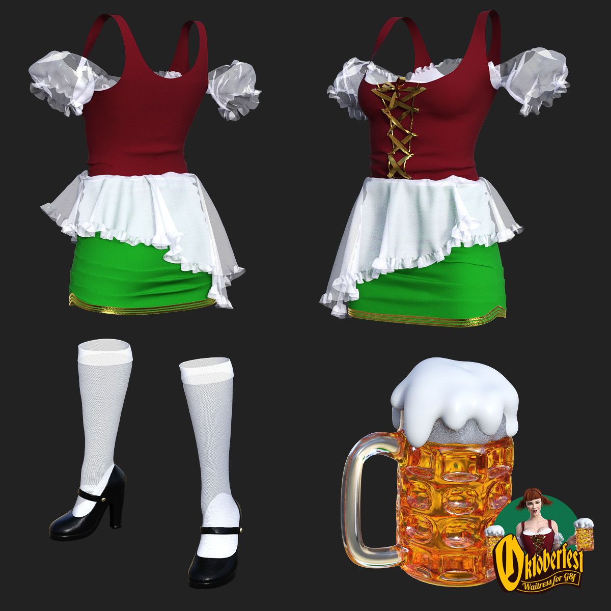 Oktoberfest Waitress for G8F by N/A
