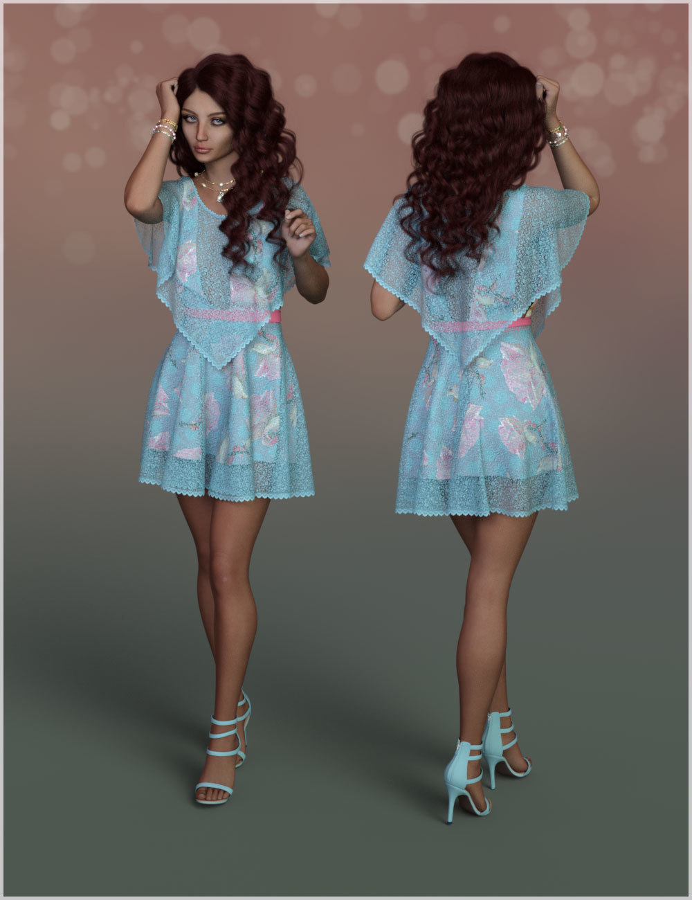 Flirt for dForce Abby Holiday Dress Outfit by N/A