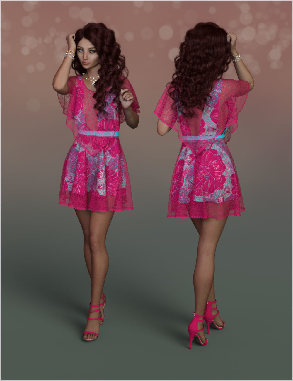 Flirt for dForce Abby Holiday Dress Outfit by N/A