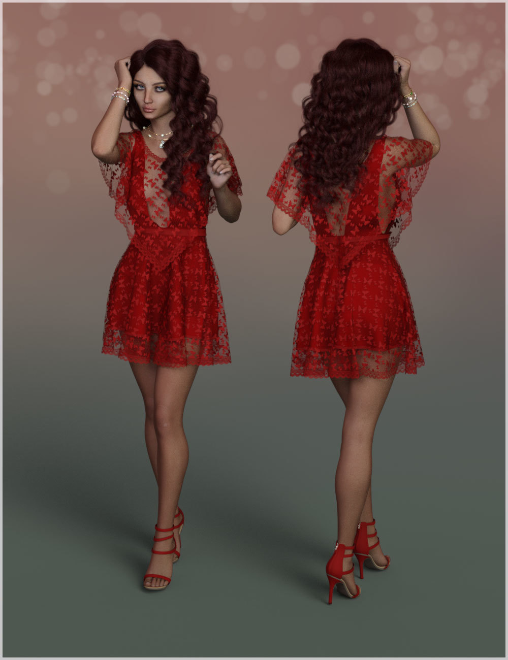 Flirt for dForce Abby Holiday Dress Outfit by N/A
