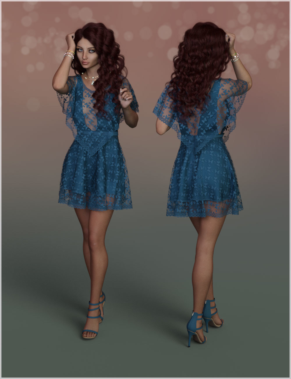 Flirt for dForce Abby Holiday Dress Outfit by N/A