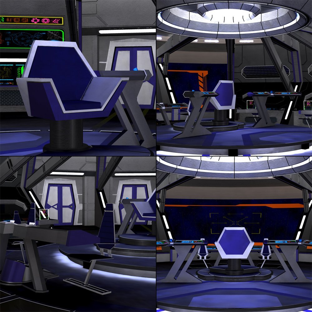 Starship Bridge 17 for Poser by N/A