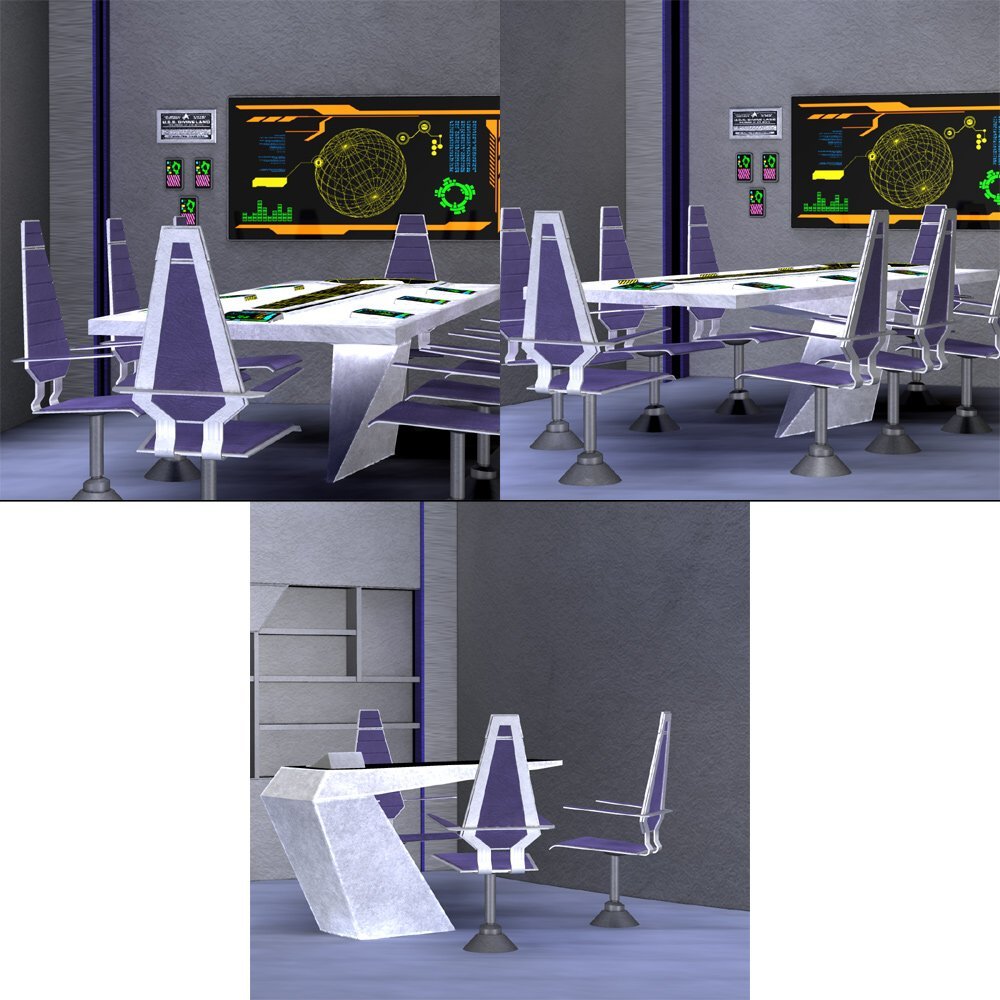 Starship Bridge 17 for Poser by N/A