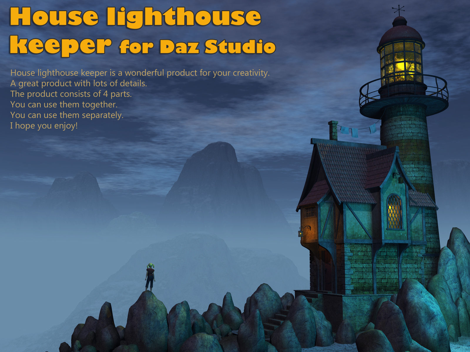 House lighthouse keeper for Daz studio by N/A